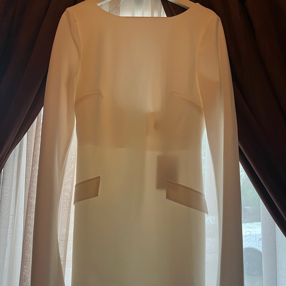 Princess Polly Chic Cream Long Sleeve Dress